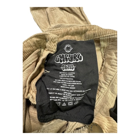 Empyre Vintage Corduroy Overalls Women Brown‎ Adjustable Straps - Picture 14 of 14